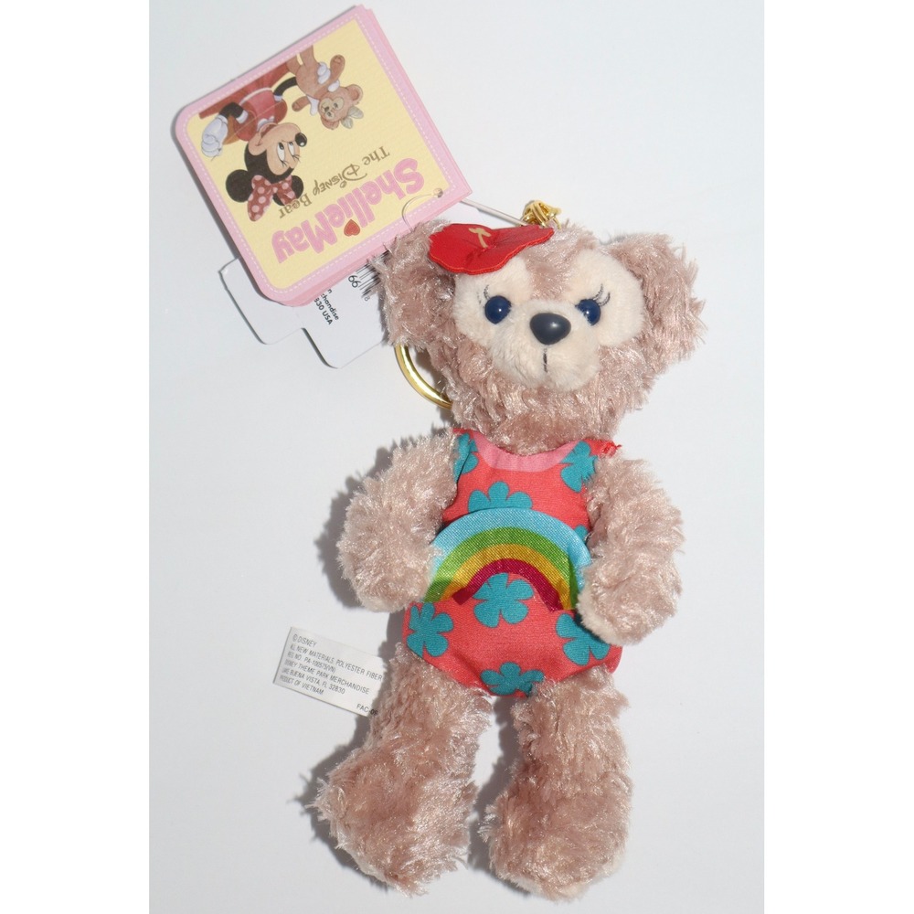 Duffy & Friends Disney Aulani ShellieMay Plush Keychain Rainbow Swimsuit NWT